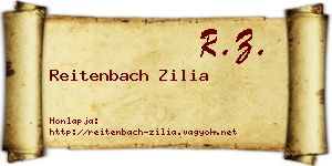 Reitenbach Zilia névjegykártya